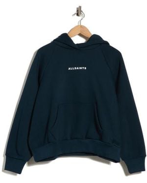 AllSaints Tour Talon Logo Graphic Hoodie - Blue