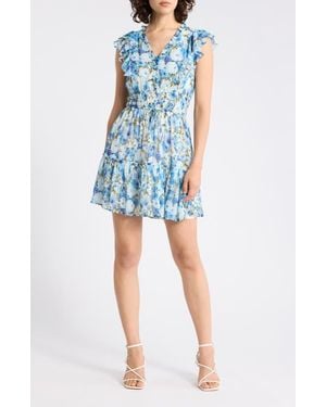 Lulus Patrizia Off The Shoulder Draped Satin Minidress - Natural