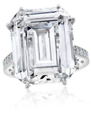 Suzy Levian Gala Firework Cubic Zirconia Engagement Ring - White