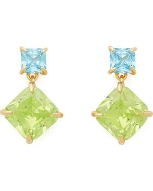 Kate Spade Showtime Cubic Zirconia Drop Earrings - Green