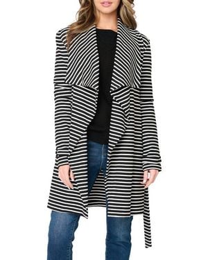 Gibsonlook Belted Ponte Topper Jacket - Black