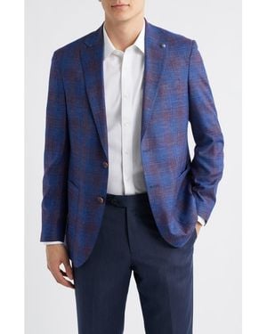 Jack Victor Hampton Deco Plaid Sport Coat - Blue