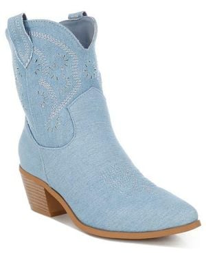 LONDON RAG Nigara Cutout Western Bootie - Blue