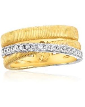 Suzy Levian Golden Helix Coil Overlapping Ring - Yellow
