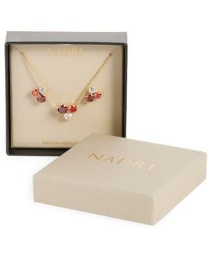 Nadri Natural Beauty Crystal Cluster Stud Earrings & Necklace Set
