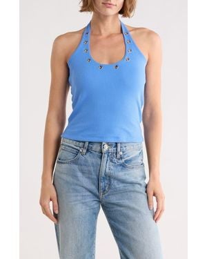 Vigoss Grommet Halter Top - Blue