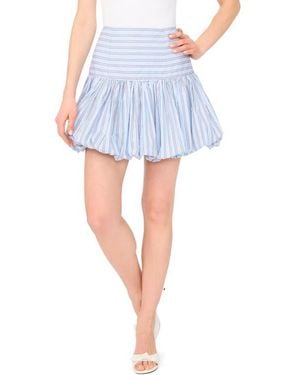 Parker Bubble Hem Cotton Miniskirt - Blue