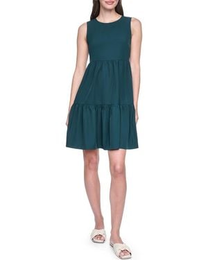 DKNY Commuter Sleeveless Swing Minidress - Blue