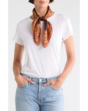 BCBGMAXAZRIA Border Print Scarf - White