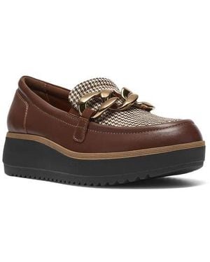 Clarks Zylah May Chain Wedge Loafer - Brown