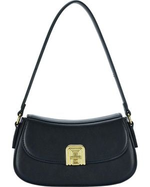 MMS Design Studio Buckle Flap Shoulder Bag - Black