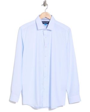 Dylan Park Slim Fit Perfect Stretch Long Sleeve Button Down Shirt - Blue
