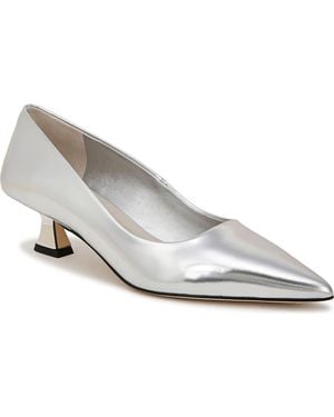 Sarto Diva Kitten Heel Pointed Toe Pump - White