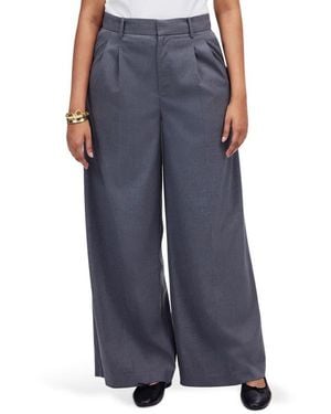 Madewell The Harlow Superwide Leg Twill Pants - Blue
