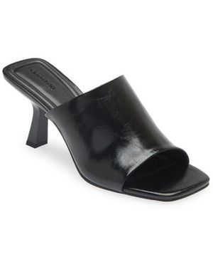 Open Edit Tricia Square Toe Slide Sandal - Black