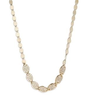 Lana Jewelry 14K Pavé Diamond Frontal Necklace - Metallic