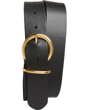 Bruno Magli Daniela Pebbled Leather Belt - Gray