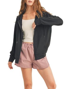 Wishlist Soft Athletic Zip Hoodie - Black