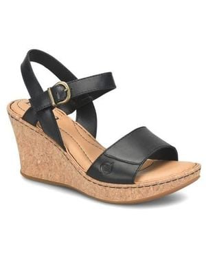 Børn Janine Wedge Sandal - Black