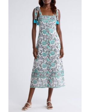 Alicia Bell Gigi Cotton & Silk Cover-Up Midi Dress - Blue