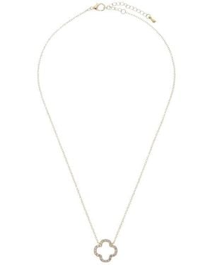 Juvell Pavé Cz Clover Pendant Necklace - White