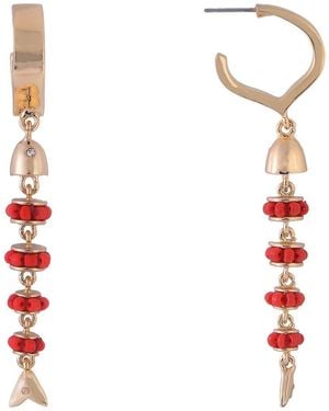 Rachel Roy Beaded Fish Drop Earrings - White