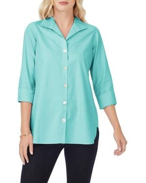 Foxcroft Pandora Non-Iron Cotton Shirt - Green
