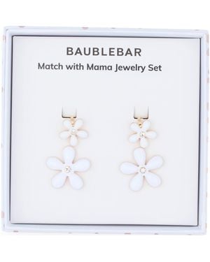 BaubleBar Set Of 2 Match With Mama Stud Earrings - White
