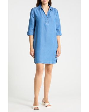 B.Young Collared Denim Dress - Blue