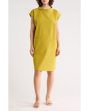 Eileen Fisher Mock Neck Dress - Yellow