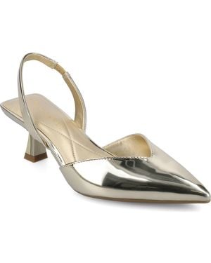 Journee Collection Fallon Slingback Pump - Metallic