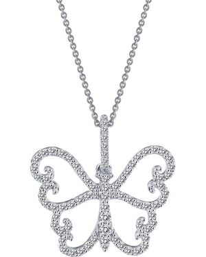 Lafonn Pavé Butterfly Pendant Necklace - Metallic