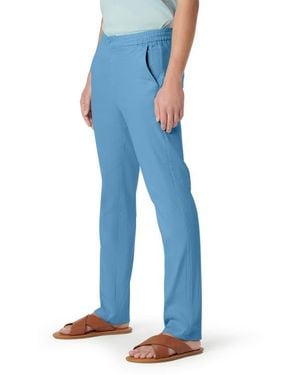 Bugatchi Stretch Cotton & Linen Pants - Blue