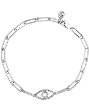 Effy Diamond Evil Eye Chain Bracelet - White