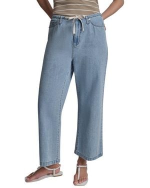 DKNY Mid Rise Wide Leg Jeans - Blue