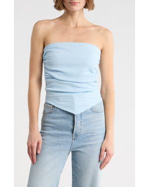 Vigoss Ruched Tube Top - Blue