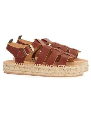 Barbour Paloma Espadrille Platform Fisherman Sandal - Brown