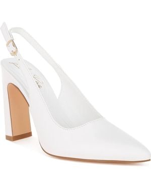 LONDON RAG Sarka Block Heel Slingback Pump - White
