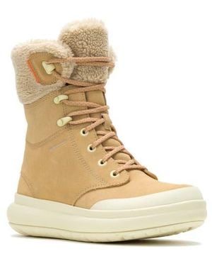 Merrell Marquette Thermo Waterproof Faux Shearling Lined Boot - Natural