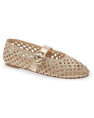 Stuart Weitzman Thea Mary Jane Flat - Natural
