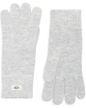 UGG Touchscreen Compatible Knit Gloves - White