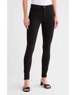 AG Jeans Farrah High Waist Coated Skinny Jeans - Black