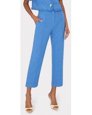 MILLY Besty Bouclé Crop Pants - Blue