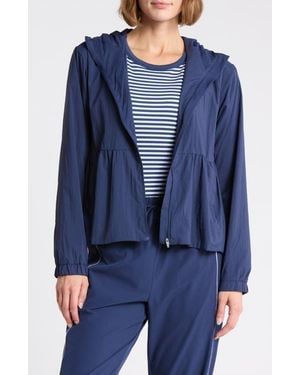 90 Degrees Radiant Sherry Peplum Jacket - Blue