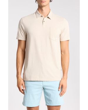 Travis Mathew Cloud Slub Pocket Polo - Blue