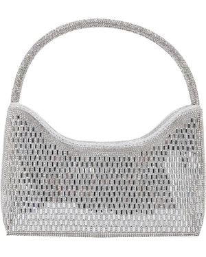 BERNESS Rhinestone Beaded Shoulder Bag - Gray