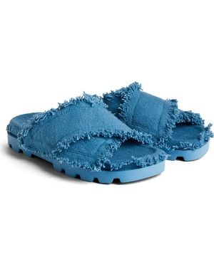 CAMPERLAB Brutus Frayed Canvas Sandal - Blue