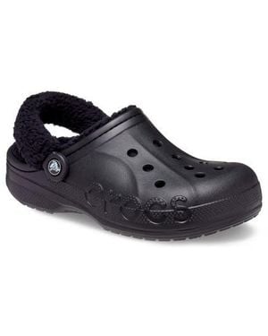 Crocs™ Baya Faux Fur Lined Clog - Black
