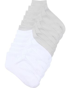 90 Degrees 6-Pack Low Cut Socks - White