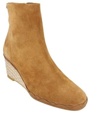 Ferragamo Canaria Suede Espadrille Wedge Boot - Brown